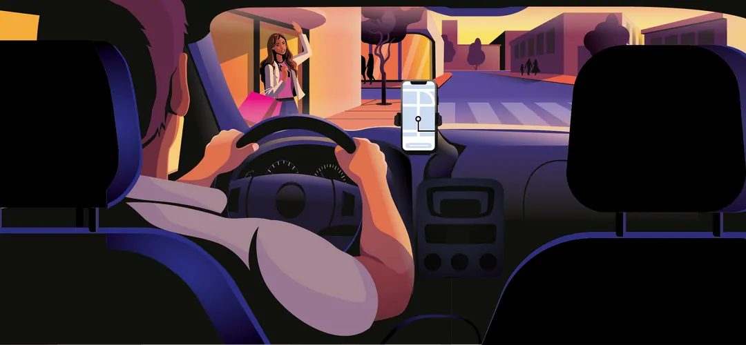 A driver heading out